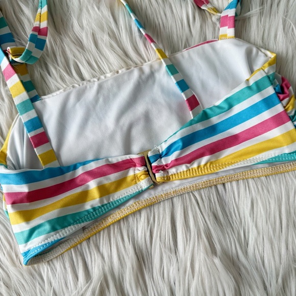 Beach Riot x Revolve Rainbow Striped Bikini Set - Picture 3 of 7